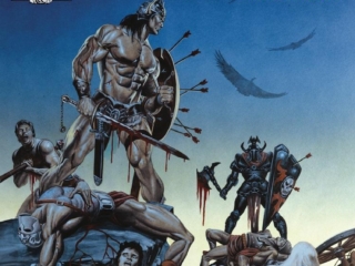 Savage Sword of Conan #115 cover; painted art by Joe Jusko