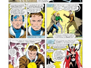 Secret Wars II #2, pg. 5; pencils, Al Milgrom; inks, Steve Leialoha, Joe Rubinstein; Malice, Reed Richards, Beyonder, Sue Storm