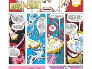 Secret Wars II #4, pg. 11; pencils, Al Milgrom; inks, Steve Leialoha; Dazzler, Beyonder