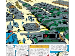 Sgt. Fury and His Howling Commandos #6, pg. 18; pencils, Jack Kirby; inks, George Roussos, Erwin Rommel