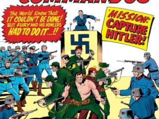 Sgt. Fury and His Howling Commandos #9 cover; pencils and inks, Dick Ayers; Mission: Capture Hitler, Adolf Hitler, German Army, Nazi Party, Nick Fury, Howlers