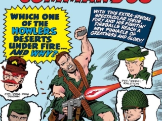Sgt. Fury and His Howling Commandos #12 cover; pencils, Jack Kirby; inks, Chic Stone; Dum Dum Dugan, Gabe Jones, Percival Pinkerton, Rebel Ralston, Izzy Cohen, Dino Manelli