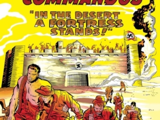 Sgt. Fury and His Howling Commandos #16 cover; pencils, Jack Kirby; inks, Chic Stone; In the Desert a Fortress Stands, Nick Fury, North Africa, Erwin Rommel, Reb Ralston