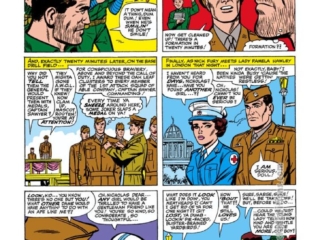 Sgt. Fury and His Howling Commandos #17, pg. 20; pencils, Dick Ayers; inks, Vince Colletta, Pamela Hawley, Nick Fury