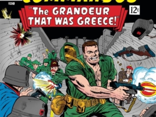 Sgt. Fury and His Howling Commandos #33 cover; pencils and inks, Dick Ayers; The Grandeur That Was Greece, Nick Fury