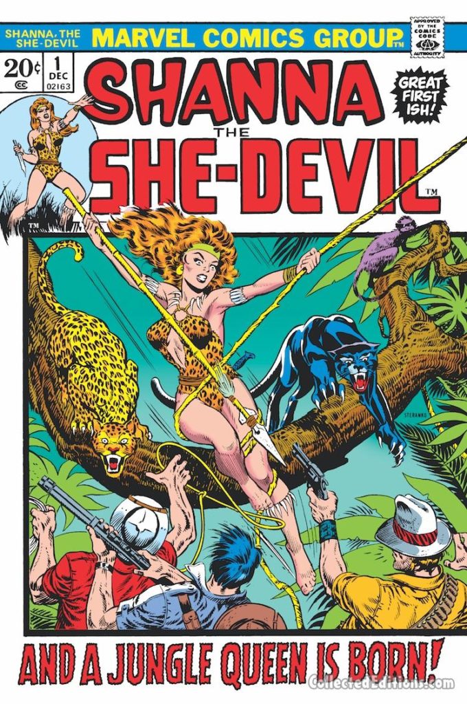 Shanna the She-Devil #1 cover; pencils and inks, Jim Steranko; Jungle Queen/Jungle Action/good girl art