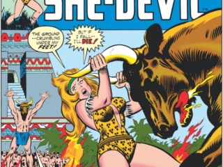 Shanna the She-Devil #3 cover; pencils, John Buscema; inks, Joe Sinnott/The Hour of the Bull