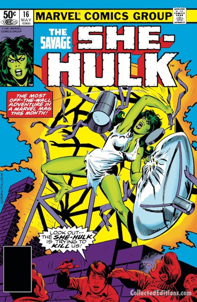 Savage She-Hulk #16 cover; pencils, Mike Vosburg;