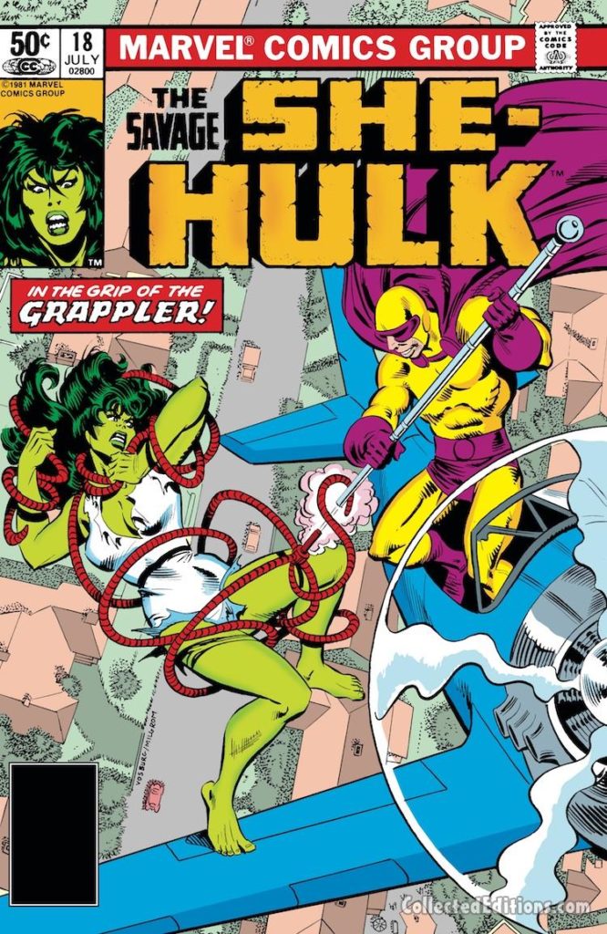 Savage She-Hulk #18 cover; pencils, Mike Vosburg; The Grappler