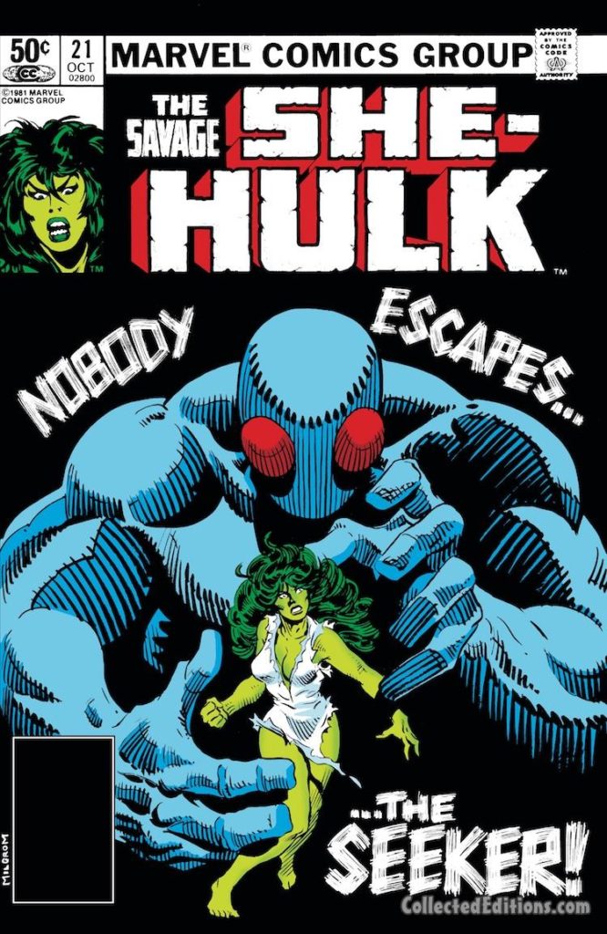 Savage She-Hulk #15 cover; pencils and inks, Al Milgrom; The Seeker