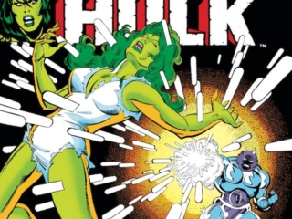 Savage She-Hulk #23 cover; pencils, Mike Vosburg; inks, Terry Austin