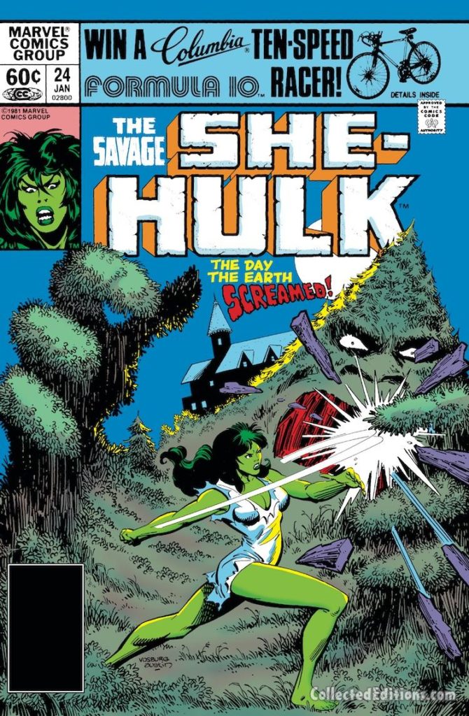 Savage She-Hulk #24 cover; pencils, Mike Vosburg; inks, Terry Austin