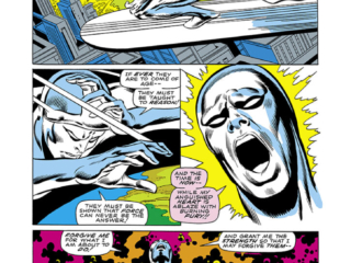 Silver Surfer #3, pg. 4; pencils, John Buscema; inks, Joe Sinnott Silver Surfer #3, pg. 4; pencils, John Buscema; inks, Joe Sinnott