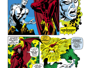 Silver Surfer #3, pg. 36; pencils, John Buscema; inks, Joe Sinnott Silver Surfer #3, pg. 36; pencils, John Buscema; inks, Joe Sinnott, Mephisto