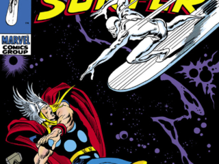 Silver Surfer #4 cover; pencils, John Buscema; inks, Sal Buscema Silver Surfer #4 cover; pencils, John Buscema; inks, Sal Buscema, Thor, Bifrost, Asgard