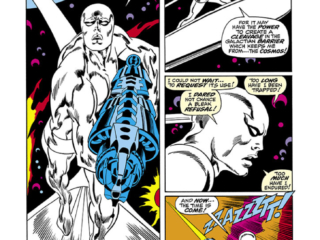 Silver Surfer #5, pg. 4; pencils, John Buscema; inks, Sal Buscema Silver Surfer #5, pg. 4; pencils, John Buscema; inks, Sal Buscema, Space Scrambler, Reed Richards