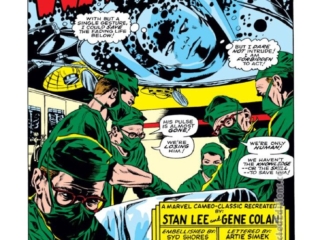 Silver Surfer #1, pg. 39; &ldquo;The Watcher&rdquo;, pencils, Gene Colan; inks, Syd Shores; Stan Lee, The Wonder of the Watcher, splash page, Marvel Age, Uatu backup story