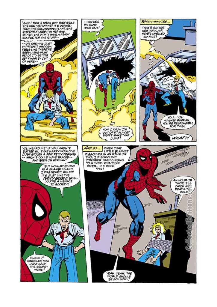 Spectacular Spider-Man #43, pg. 10; pencils, Mike Zeck; inks, Steve Mitchell; Peter Parker, first appearance of Roderick Kingsley