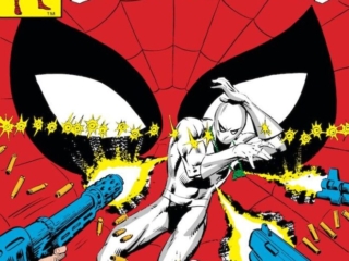 Spectacular Spider-Man #52, cover; pencils, Frank Miller; inks, Bob Wiacek; Peter Parker, White Tiger, Hector Ayala