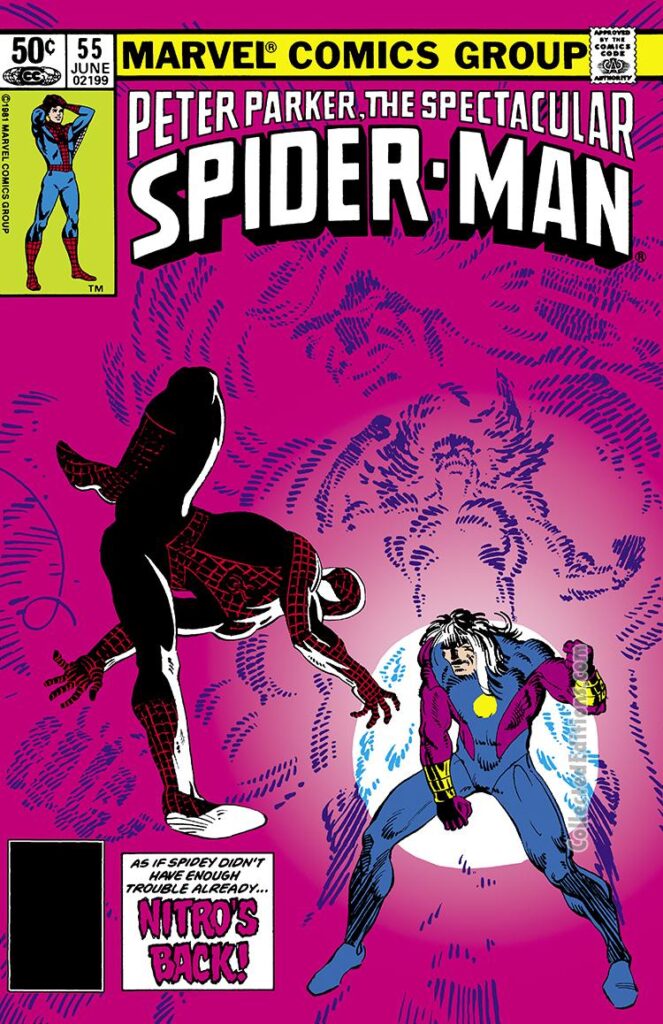 Spectacular Spider-Man #55, cover; pencils and inks, Frank Miller