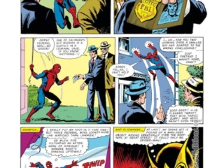 Spectacular Spider-Man #59, pg. 13; layouts, Jim Shooter; pencils and inks, Jim Mooney; Sam, FBI agent, Greg Salinger, Beetle, Abner Jenkins