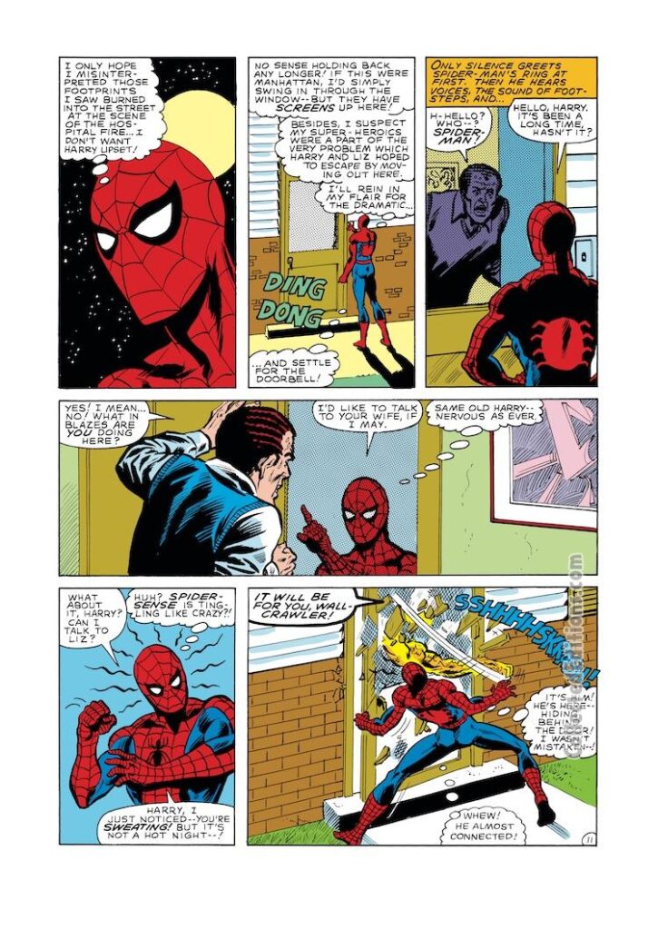 Spectacular Spider-Man #63, pg. 11; pencils, Greg LaRoocque; inks, Jim Mooney; Harry Osborn, Molten Man