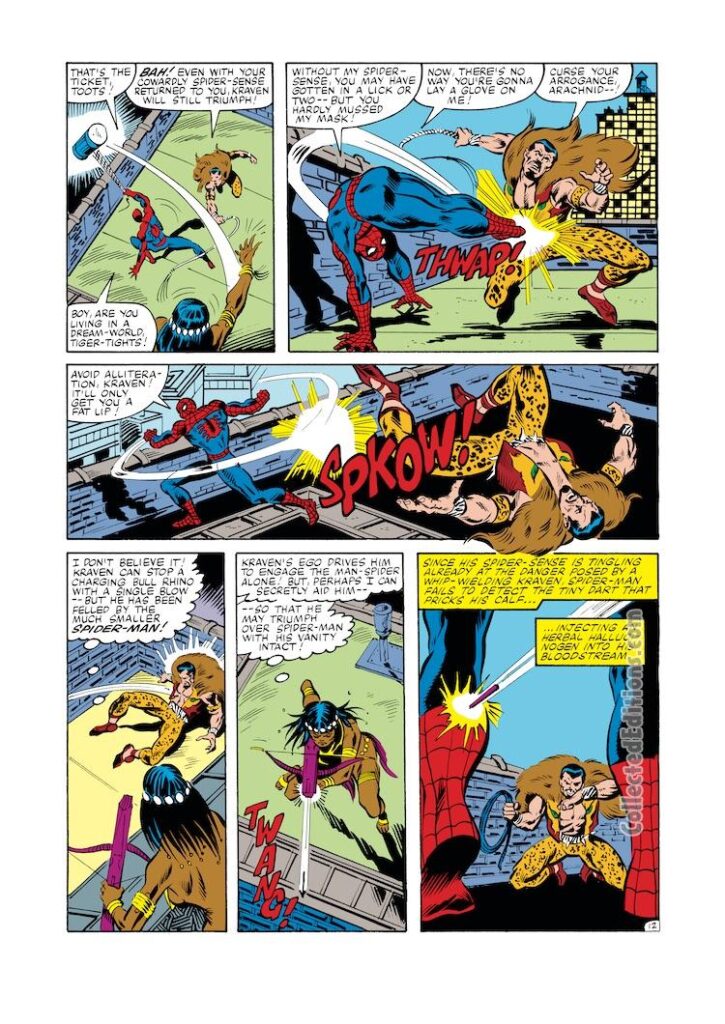 Spectacular Spider-Man #65, pg. 12; pencils, Bob Hall; inks, Jim Mooney; Kraven the Hunter, Calypso