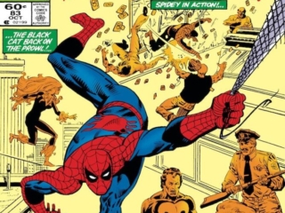 Spectacular Spider-Man #83 cover; pencils, Greg LaRocque; inks, Al Milgrom; Black Cat on the Prowl, Trial of the Punisher, This Issue&rsquo;s Got Everything