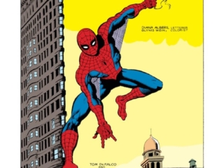 Spectacular Spider-Man #84, pg. 3; pencils and inks, Dave Simons; Stan Lee Presents, splash page, Bill Mantlo, writer, Flatiron Building, Manhattan