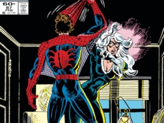 Spectacular Spider-Man #87 cover; pencils and inks, Al Milgrom; Black Cat, unmasked, Felecia Hardy