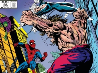 Spectacular Spider-Man #88 cover; pencils and inks, Al Milgrom; The Cobra, Mister Hyde, Black Cat, Felecia Hardy