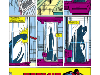 Spectacular Spider-Man #96, pg. 23; pencils, Al Milgrom; inks, Jim Mooney; Next issue, Hermit-Age, alien symbiote, Peter Parker