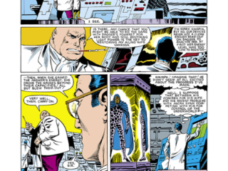 Spectacular Spider-Man #98, pg. 6; pencils, Herb Trimpe; inks, Jim Mooney; Kingpin, Cloak, the Spot, Dr Johnathan Ohnn, Peter Parker