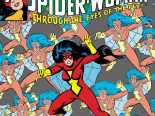 Spider-Woman #30 cover; pencils, Frank Miller; inks, Joe Sinnott; Jessica Drew, Through the Eyes of the Fly