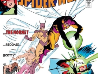 Spider-Woman #31 cover; pencils, Frank Miller; inks, Al Milgrom; The Hornet Becomes Scotty McDowell, Jessica Drew