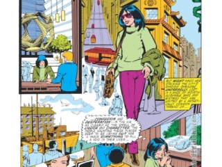 Spider-Woman #33, pg. 8; layouts, Steve Leialoha; pencils and inks, Bruce Patterson; Chinatown, Jessica Drew