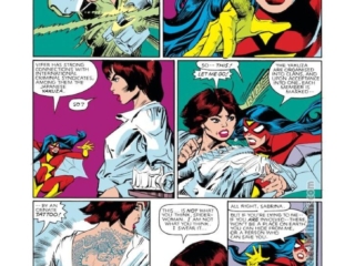 Spider-Woman #44, pg. 3; pencils and inks, Steve Leialoha; Sabrina Morrel, Viper, Jessica Drew