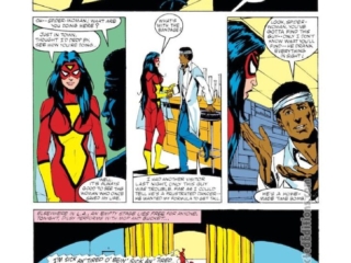 Spider-Woman #47, pg. 8; pencils, Brian Postman; inks, Carl Potts; Bill Foster/Giant-Man, Jessica Drew, Dilsy