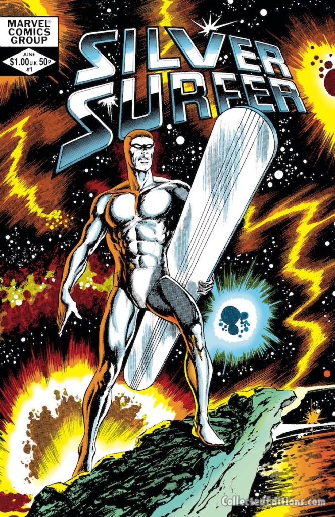 Silver Surfer (1982) #1 cover; pencils, John Byrne; inks, Tom Palmer