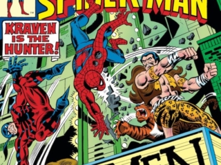 Peter Parker the Spectacular Spider-Man #2 cover; pencils, Al Milgrom; Peter Parker, Kraven the Hunter