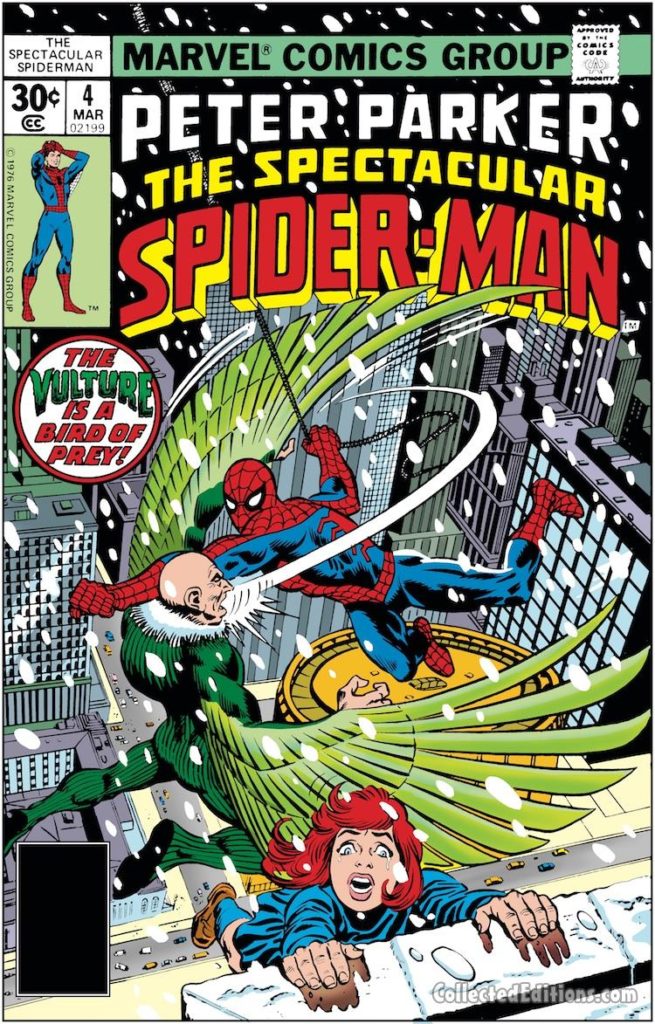 Peter Parker The Spectacular Spider-Man #4 cover; pencils, Dave Cockrum; The Vulture