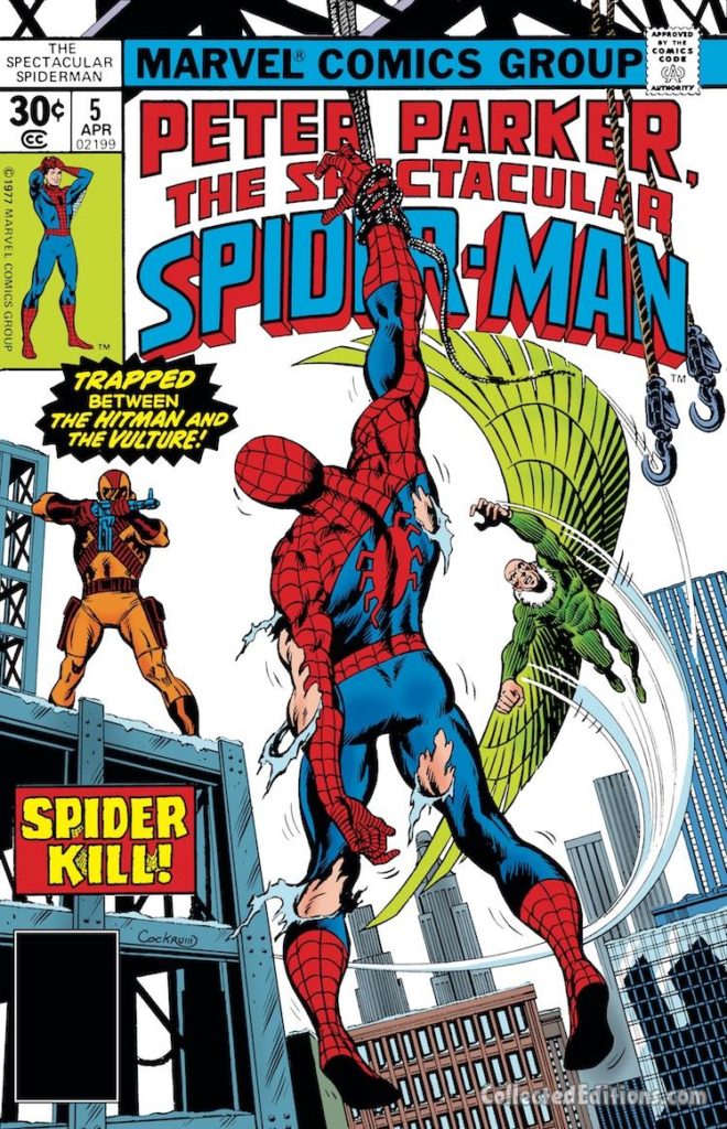 Peter Parker the Spectacular Spider-Man #5 cover; pencils and inks, Dave Cockrum; The Vulture; The Hitman