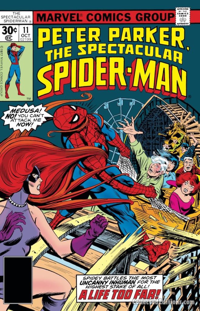 Peter Parker the Spectacular Spider-Man #11 cover; pencils and inks, Al Milgrom; Medusa/The Inhumans