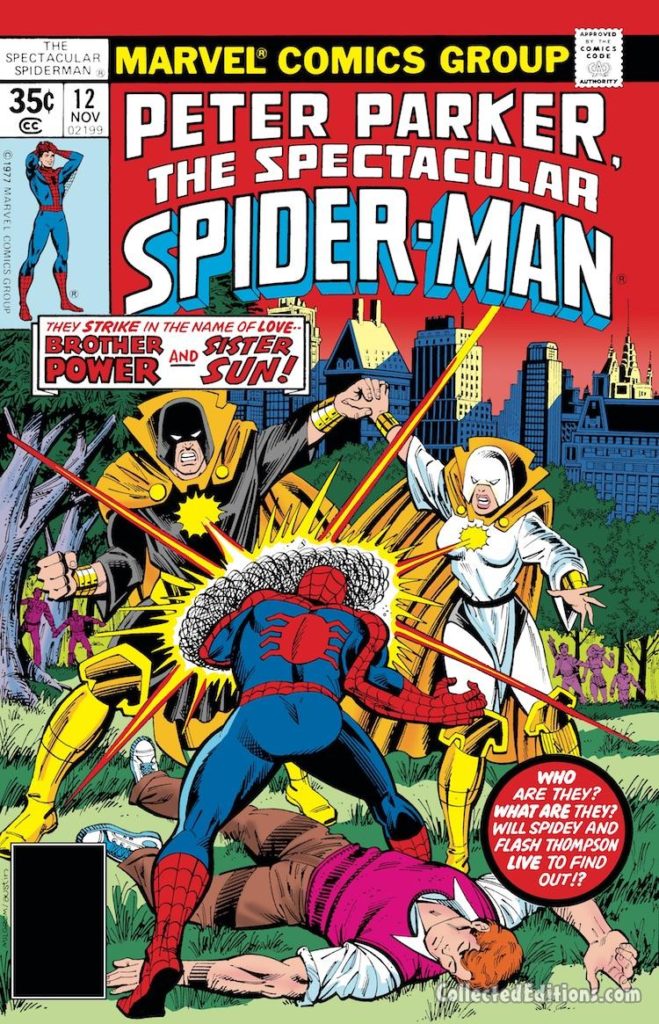 Peter Parker the Spectacular Spider-Man #12 cover; pencils, Al Milgrom; inks, Terry Austin; Brother Power, Sister Sun