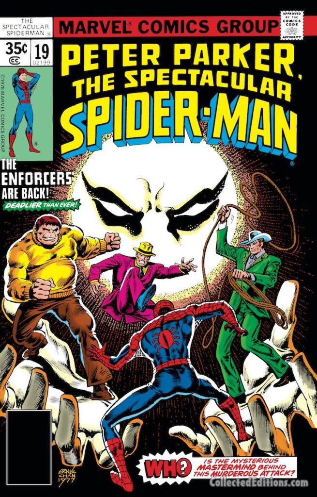 Peter Parker the Spectacular Spider-Man #19 cover; pencils and inks, Ernie Chan; The Enforcers