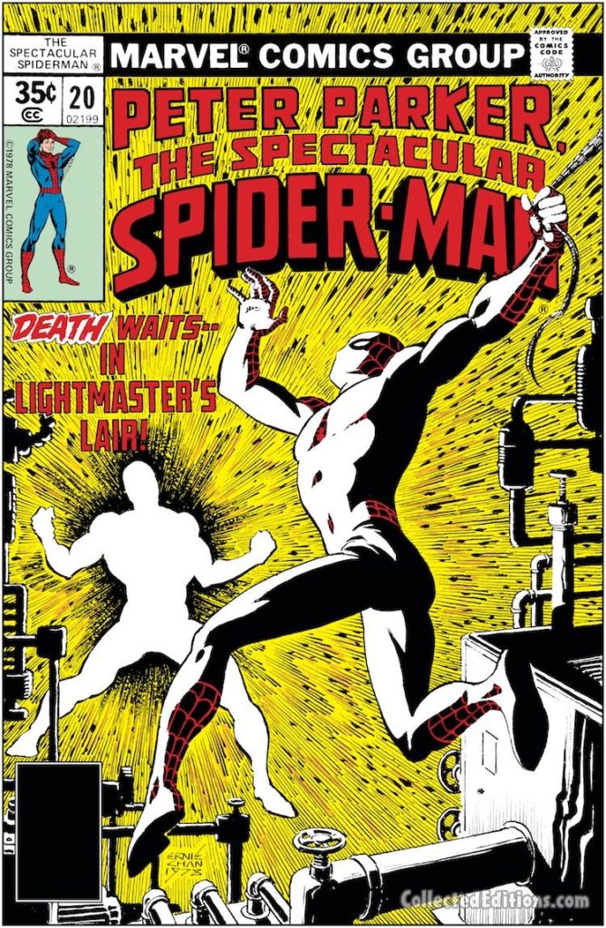 Peter Parker the Spectacular Spider-Man #20 cover; pencils and inks, Ernie Chan; Lightmaster