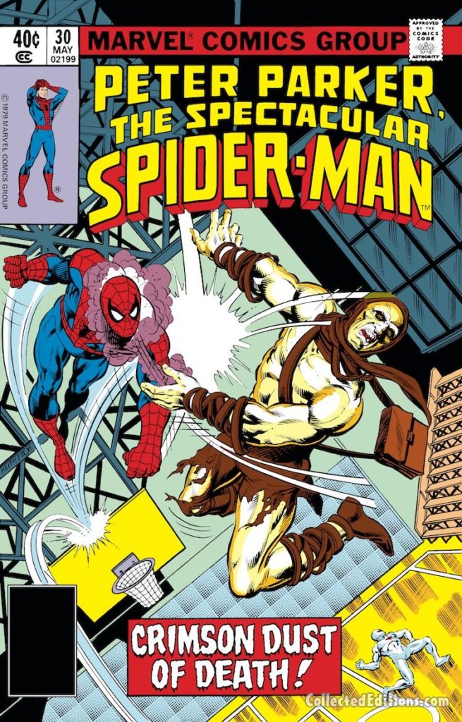 Peter Parker the Spectacular Spider-Man #30 cover; pencils, Keith Pollard; inks, Bob McLeod; Carrion
