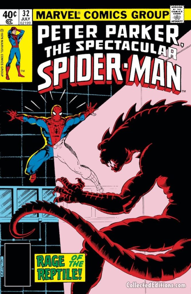 Spectacular Spider-Man #32 cover; pencils and inks, Bob Layton