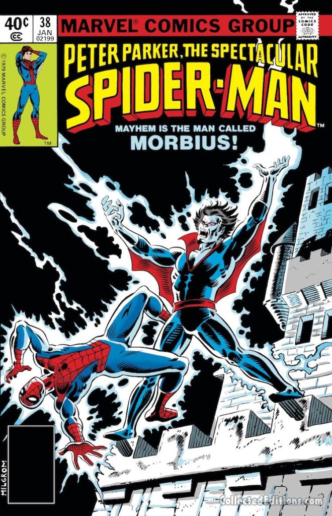 Spectacular Spider-Man #38 cover; pencils and inks, Al Milgrom; Morbius