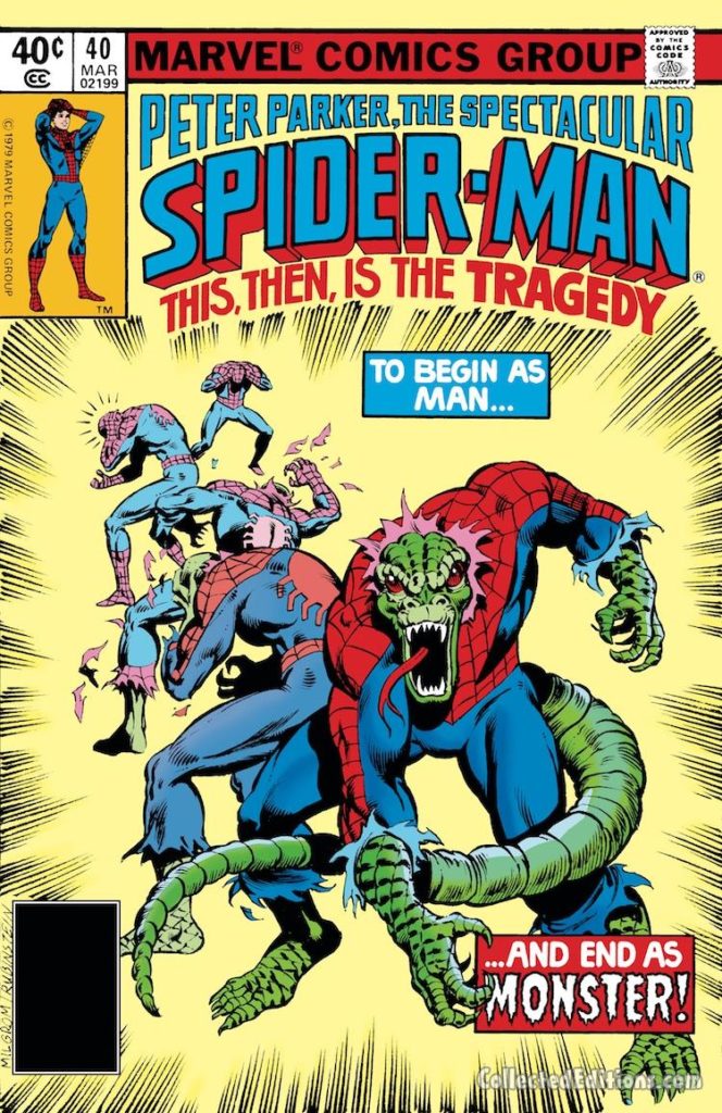Spectacular Spider-Man #40 cover; pencils, Al Milgrom; inks, Joe Rubinstein